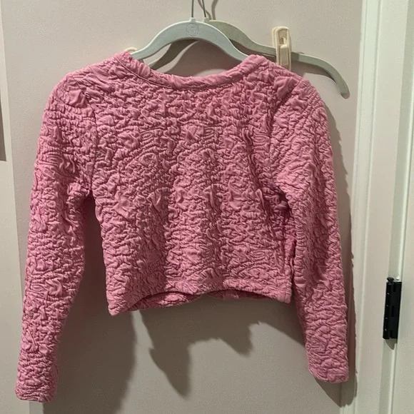 LOVE SHACK FANCY Senina crop cardigan in pink - Picture 5 of 5